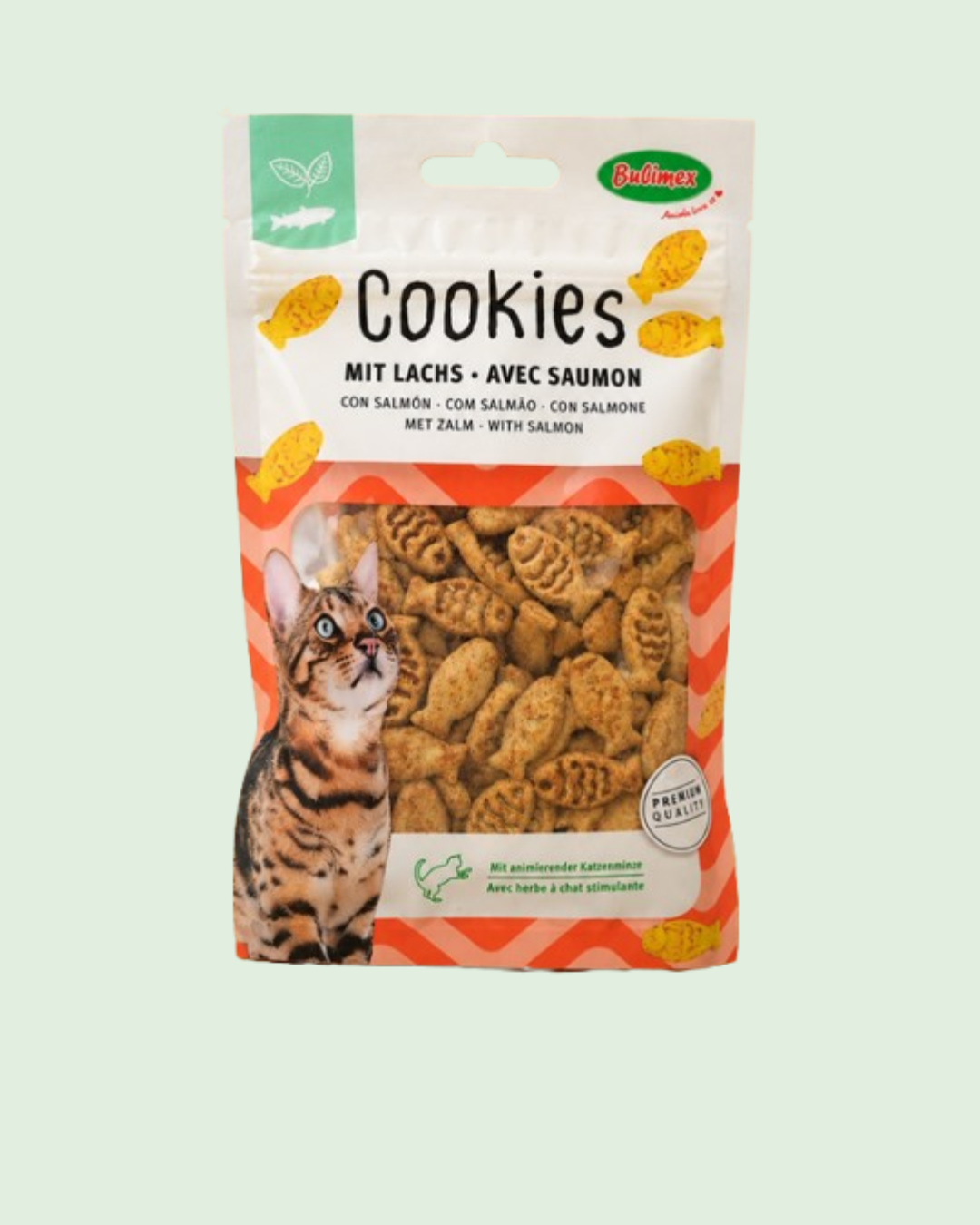 Cookies à l'herbe à chat et au saumon